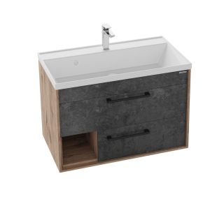 Тумба под раковину Grossman Реал 80см веллингтон/бетон 108009